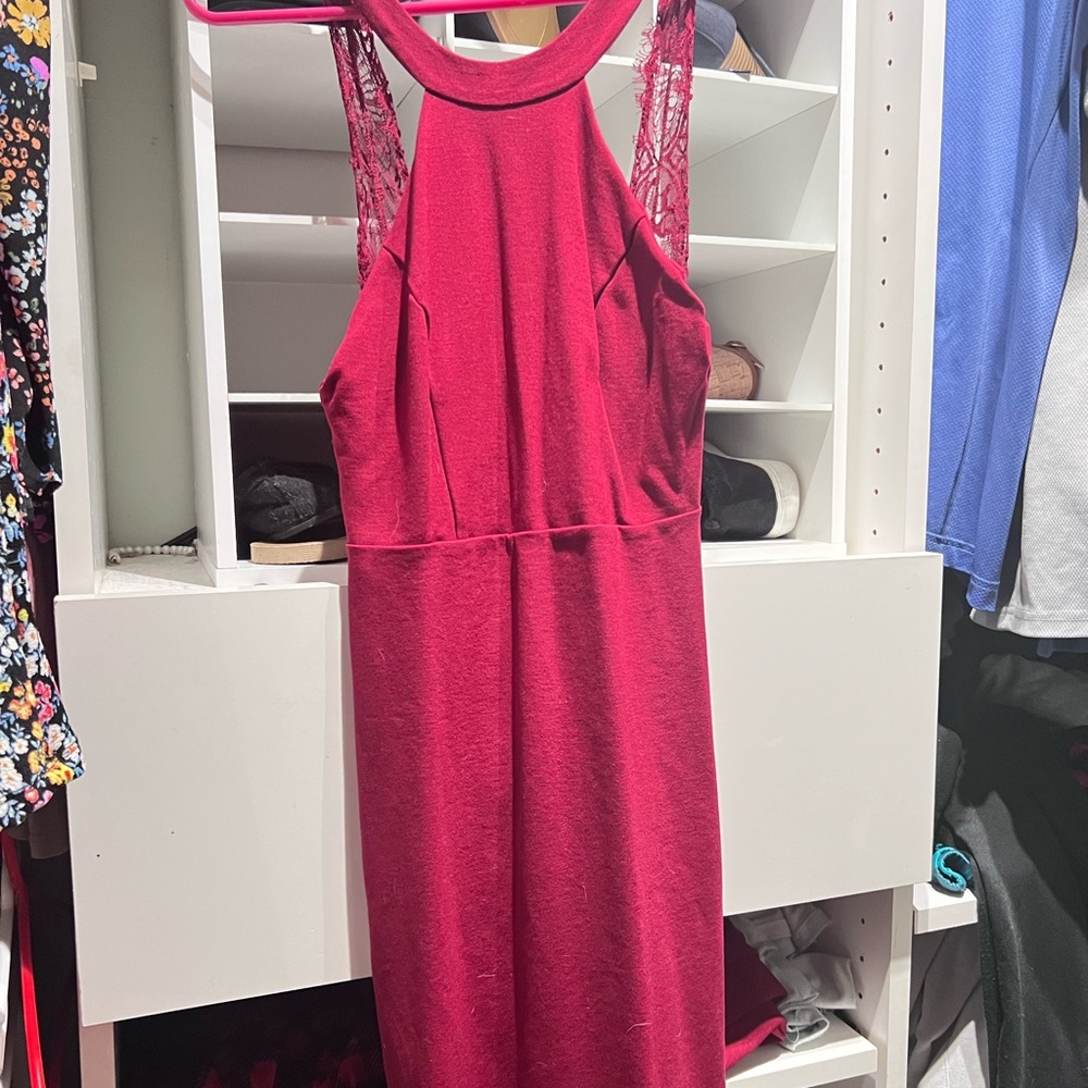 Lulus Wine Red Cocktail Dress